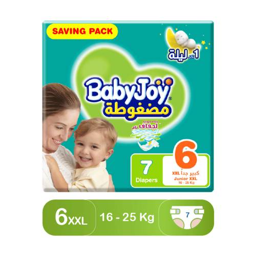 Baby Joy Extra Large Diapers Size 6 Pack of 7