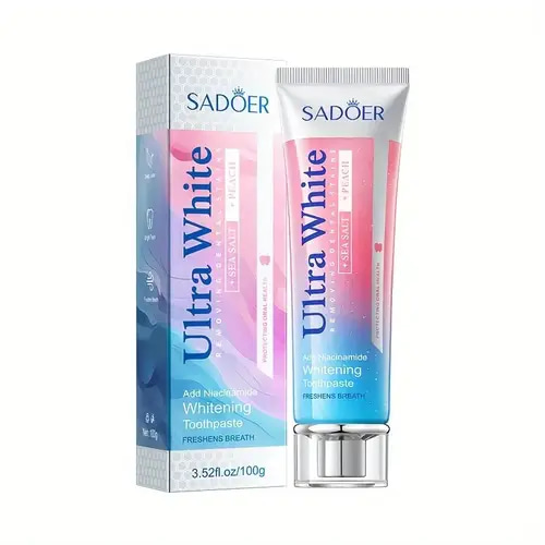 Sadoer Peach Sea Salt Ultra Whitening Toothpaste 100g