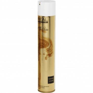 L'Oreal Elnett Satin Strong Hold Hairspray, Shiny Hair Styling Spray 500ml