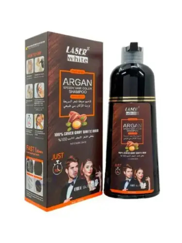 Laser White Argan Brown Shampoo Dye 420ml