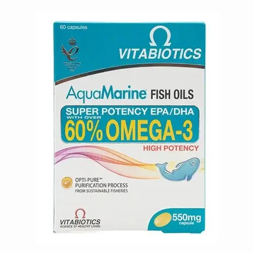 Vitabiotics Aquamarine Omega-3 550mg High Strength – 60 Capsules