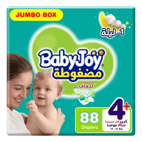 BabyJoy Compressed Diapers Size 4+ – 88pcs