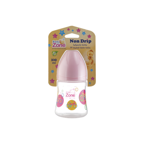 Baby Zone Baby Milk Bottles with Anti-Drip Nipple 150ml