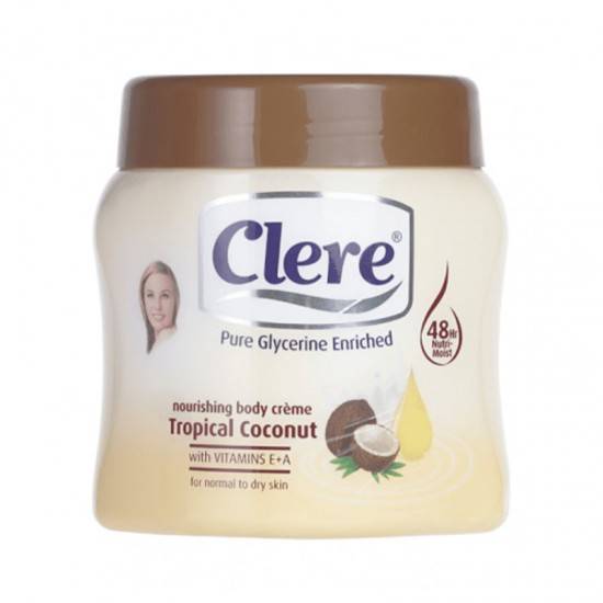 Clere Tropical Coconut Body Cream - 500ml