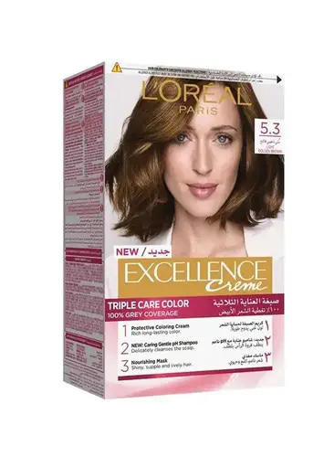 صبغة شعر اكسيلانس كريم 5.3 ذهبي فاتح بني 192مللي لتر