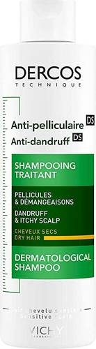 Vichy Dercos Techniques Anti-Dandruff Shampoo for Dry Hair 200ml
