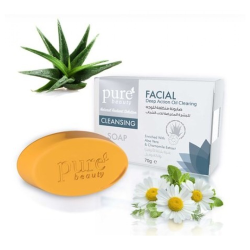 Pure Beauty Aloe Vera & Chamomile Acne Cleansing Facial Soap 70g