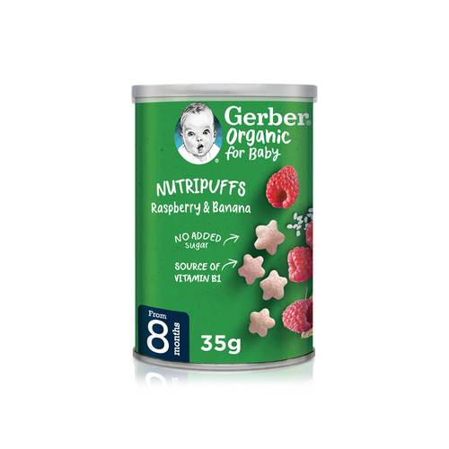 Gerber Strawberry & Banana Melting Puffs 35g