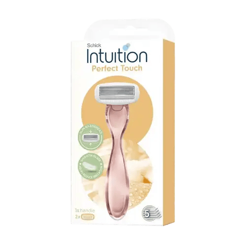 Schick Intuition Perfect Touch Razor, Handle + 2 Heads