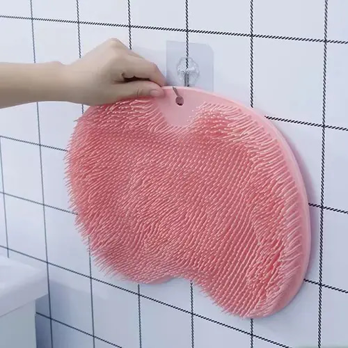 Silicone bath sponge for back and foot massage and removing dead skin