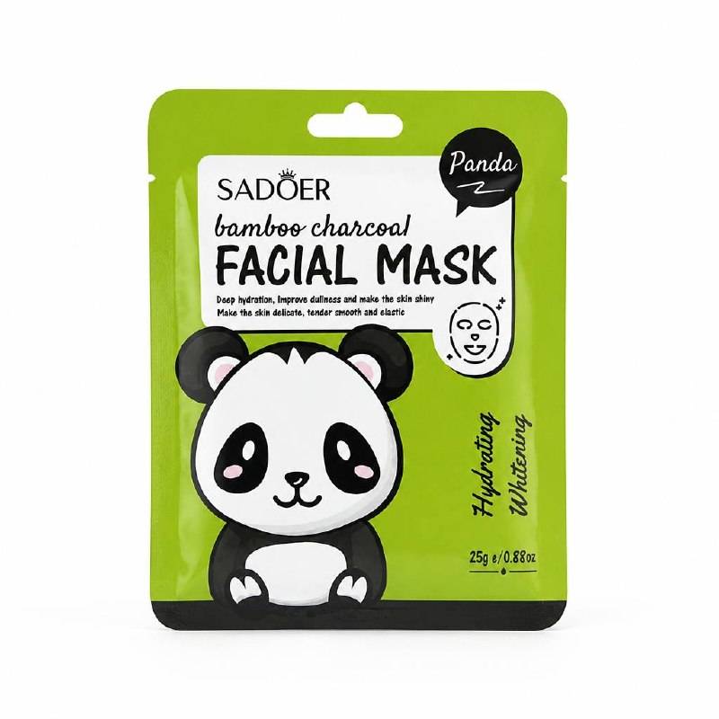 SADOER Animal Fun Facial Mask Panda Bamboo Charcoal 25g