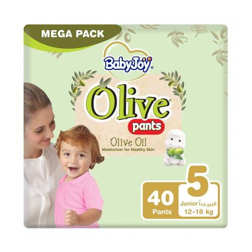 Baby Joy Olive Oil Healthy Skin Diapers Size 5 Pack of 40