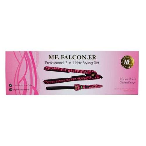 MF Falcon 19mm Curling Iron & Straightener Styling Set - Pink