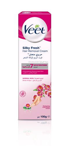 Veet Hair Removal Cream for Normal Skin with Silk Technology with Lotus Milk Extract and Jasmine Fragrance - 200g
