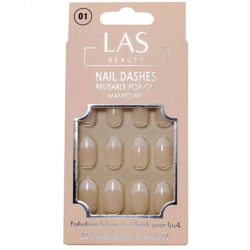 Las Beauty French Adhesive Nails No. 01