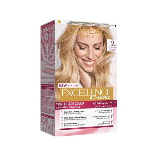 L'Oreal Paris Excellence Creme Triple Care Hair Color - Very Light Blonde 9