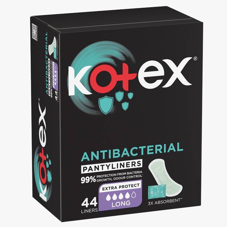 Kotex Antibacterial Daily Long Pads 44 Pieces