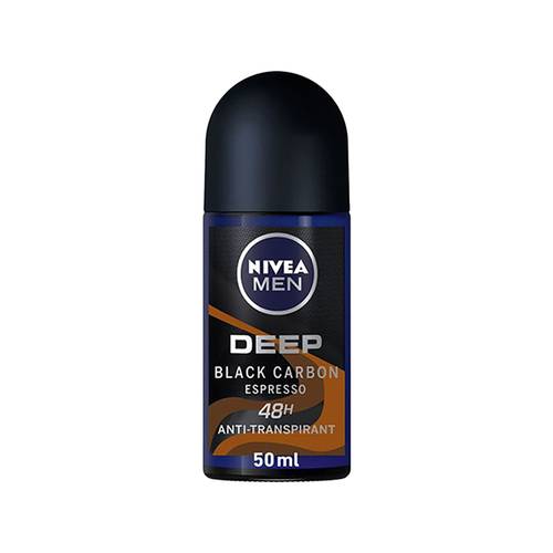 Nivea Men Deep Black Carbon Espresso Antiperspirant Roll-On Deodorant 50ml