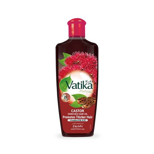 Vatika Castor Enriched Hair Oil Enhances Hair Thickness 300ml