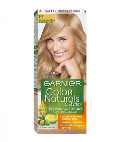 Color Naturals Crème hair dye 9.1 very light ash blonde from Garnier