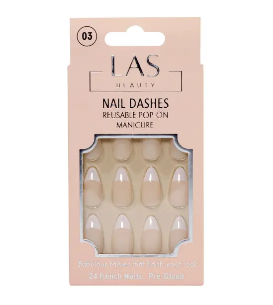 Las Beauty French Adhesive Nails No. 03