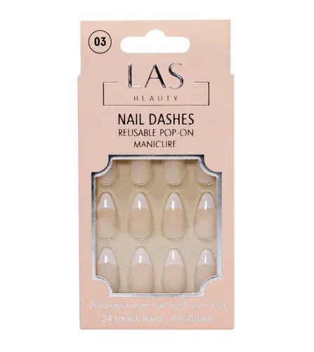 Las Beauty French Adhesive Nails No. 03