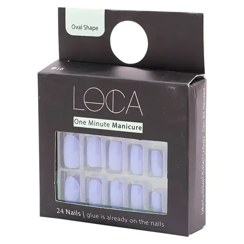 Loca Self-Adhesive Oval Purple Nails 16 Pcs