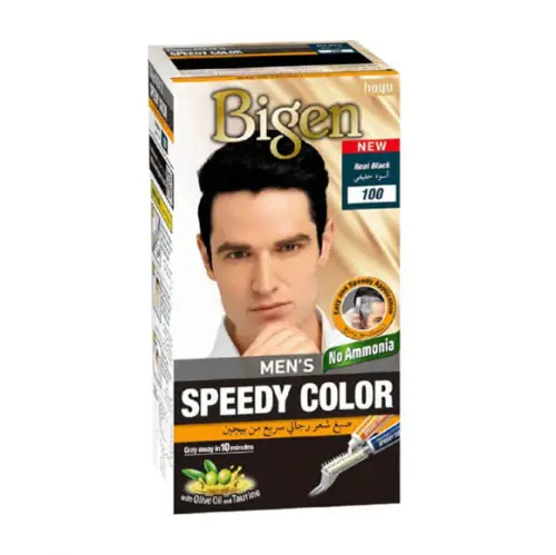 Bigen Speedy Men's Hair Color 100 Real Black 80 g