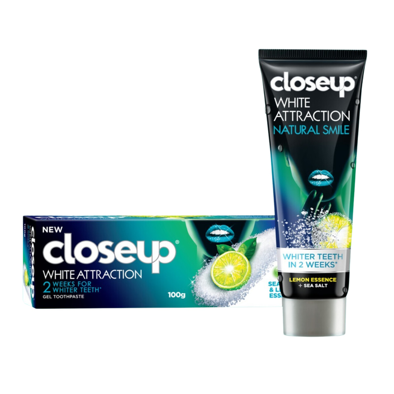 Closeup toothpaste with lemon and sea salt 75 ml