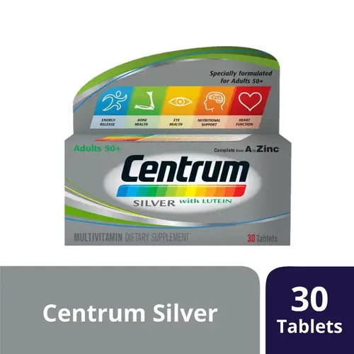 Centrum Silver with Lutein for Age 50+ 30 Capsules