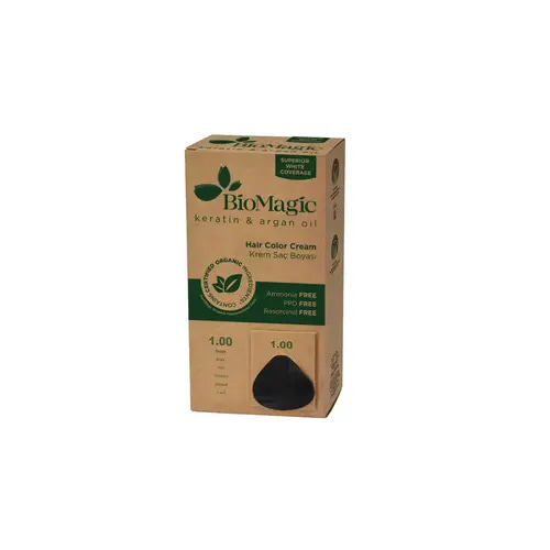 BioMagic Ammonia-Free Hair Color 1.00 Black 150ml