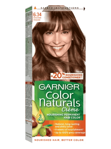 Garnier Color Naturals Hair Dye Chocolate Brown No. 6.34