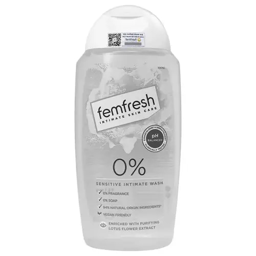Femfresh Fragrance-Free Wash with Lotus Flower and Bamboo Extracts - 250 ml