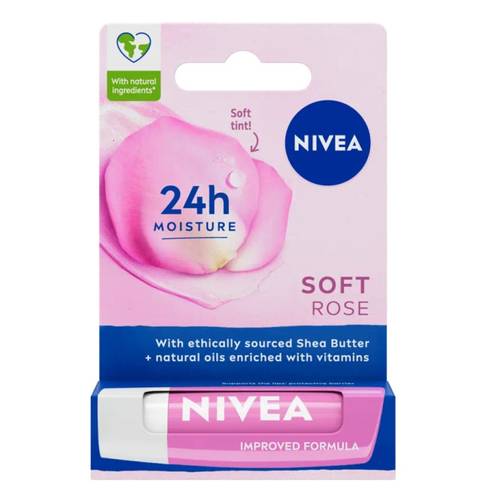 Nivea Lip Balm Soft Rose 4.8g