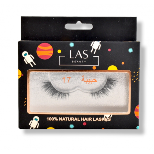 Las Beauty Natural Hair Eyelashes - 17 Pieces