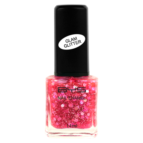 Glam Glitter Nail Polish Kinky Pink BYS