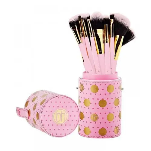 BH Cosmetics Dot Collection Pink Brush Set - 11 Pieces