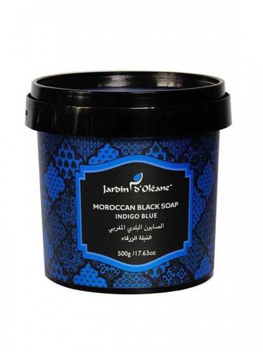 Moroccan soap with blue indigo 500g - Jardin D Oleane