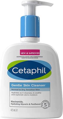 Cetaphil Gentle Skin Cleanser for Face and Body for Sensitive to Dry Skin 473ml