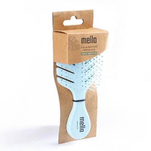 Mella Small Natural Fiber Detangling Hair Brush Light Blue