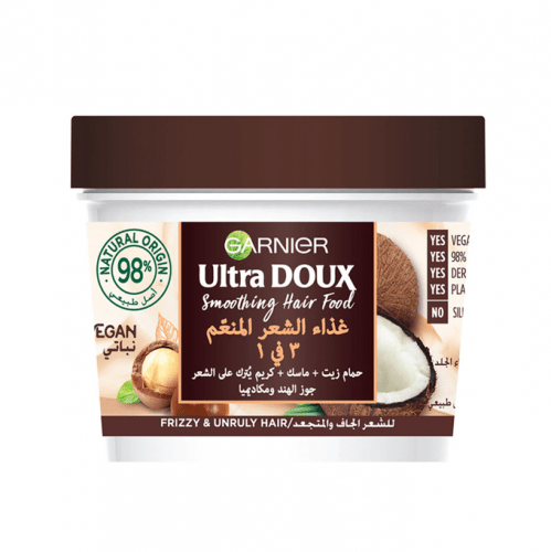 Garnier Ultra Doux 3 in 1 Smoothing Hair Food Coconut & Macadamia - 390ml