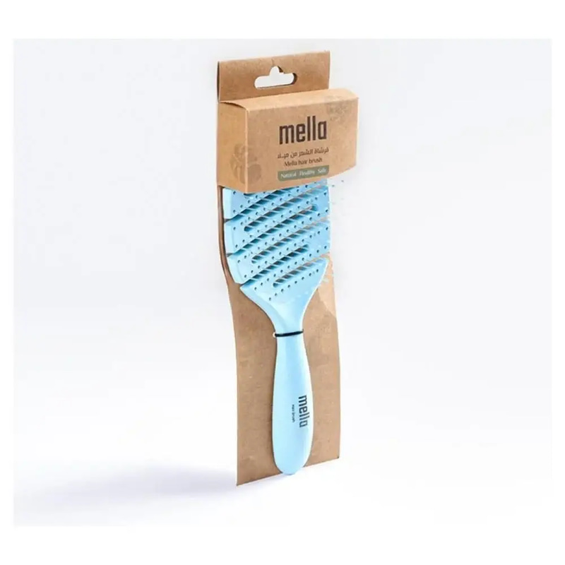 Mella Square Detangling Hair Brush Light Blue