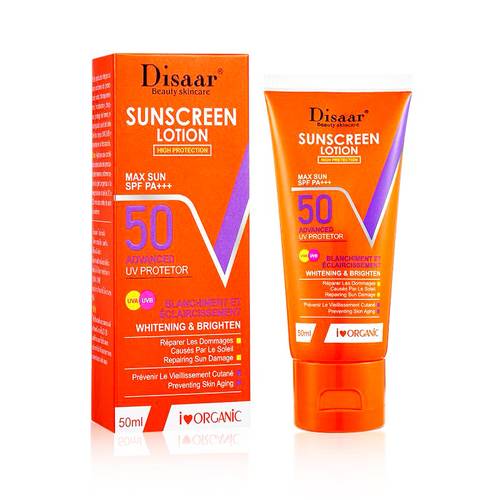 Disaar sunscreen lotion 50 pink