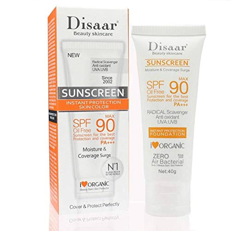 Disaar Sunscreen SPF 90 UVA/UVB Blocking Tanning Oil Lotion Cream
