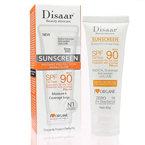 Disaar Sunscreen SPF 90 UVA/UVB Blocking Tanning Oil Lotion Cream
