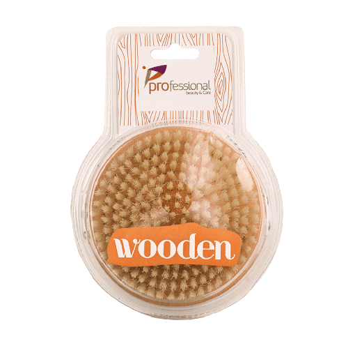 Professional Dry Massage Brush - Plastic Bristles with Cotton
