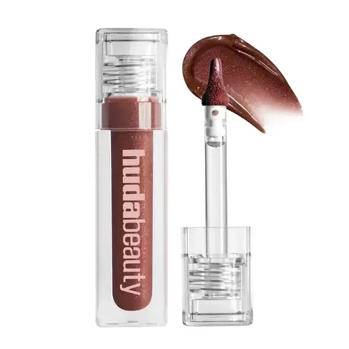 Huda Beauty Faux Filler Icy Nude Lip Gloss She Fire