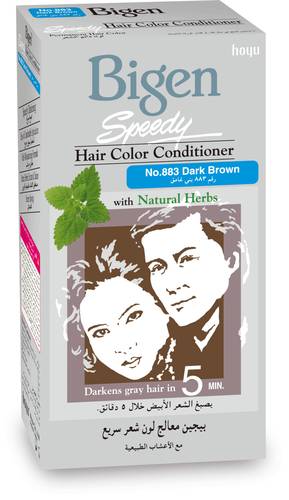 Bigen Fast and Softening Hair Dye with Natural Herbs and Oils - Dark Brown 883