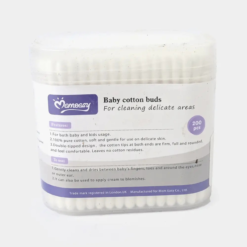 Mom Easy Baby Cotton Buds 200 Pieces 0185