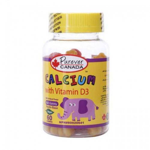 Purever Canada Kids Calcium with Vitamin D Gummies – 60 Chews
